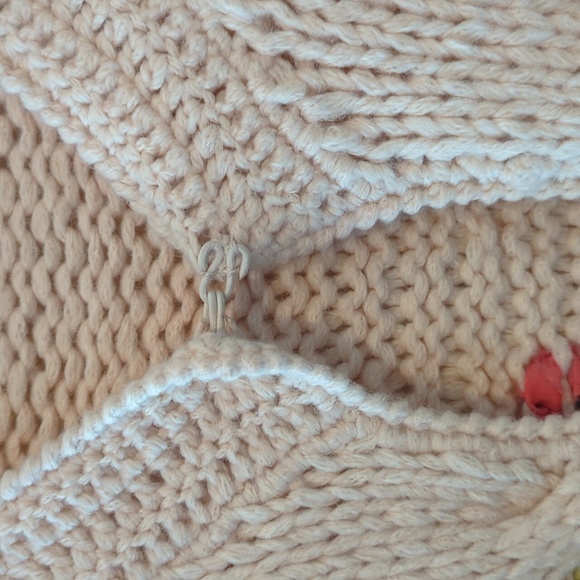 Charlie & Robin knit woven cream and multicolour ribbon cardigan/jacket XS - Picture 4 of 7